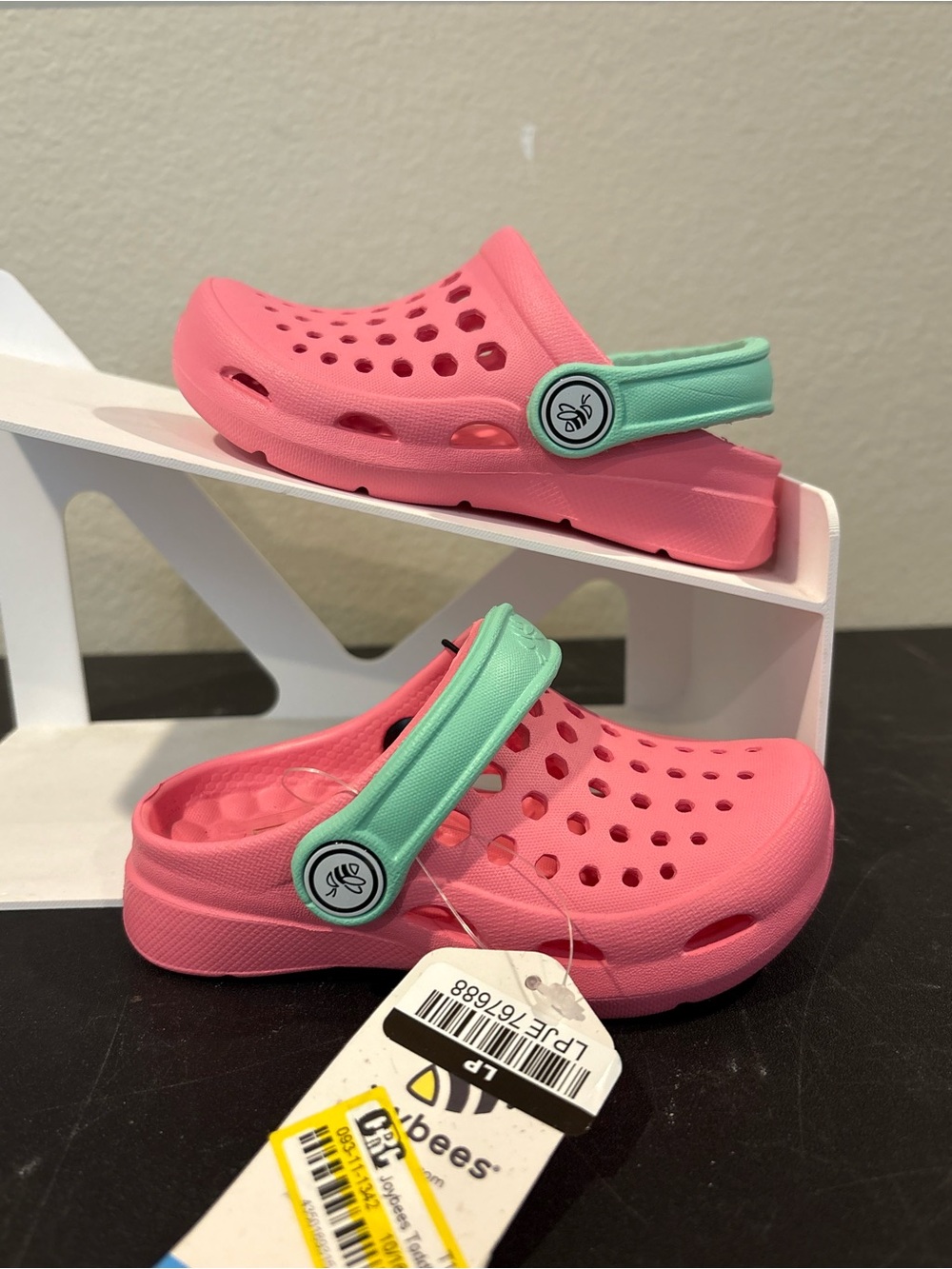 JOYBEES Harper Pink Mint Active Clog Water Shoe Girls Toddler  Size 6/7